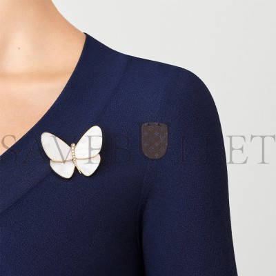 VAN CLEEF ARPELS BUTTERFLY CLIP - YELLOW GOLD, DIAMOND, MOTHER-OF-PEARL  VCARA64100